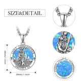 925 Sterling Silver Patron Saint Medals Saint Christopher Amulet Saint Michael Necklace Protection Jewelry for Men