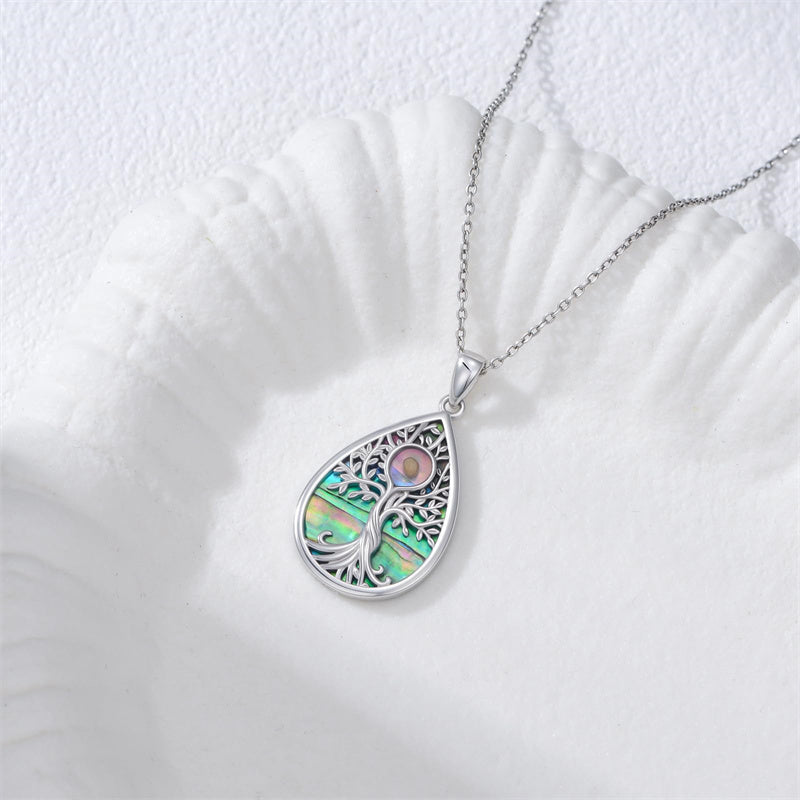 Sterling Silver Mustard Seed Black Cat Hummingbird Cross and Mountain Mountain Turquoise Sun and Moon Pendant Necklace