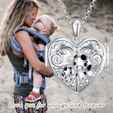 Sterling Silver  Personalized Photo Koala Mother Daughter Koala Mother Daughter Cow Pendant Necklace