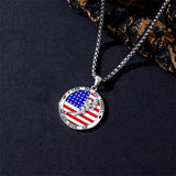 Sterling Silver American Flag Baseball  Basketball Boxing Football Golf Sports Pendant Necklace