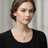 Sterling Silver Teardrop Gemstone Rose Butterfly Infinity Heart Necklace for Women