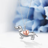 Sterling Silver Dachshund Pendant Necklace