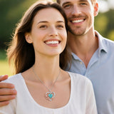Sterling Silver Teardrop Gemstone Rose Butterfly Infinity Heart Necklace for Women
