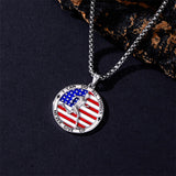 Sterling Silver American Flag Baseball  Basketball Boxing Football Golf Sports Pendant Necklace
