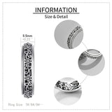 Fidget Ring Sterling Silver Spinner Ring for Women Sunflower/Daisy/ Spinning Ring Fidget Jewelry Gifts for Women Men