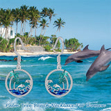 Sterling Silver Dolphin Dangle Earrings