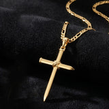 14K Gold Plated Cross Pendant necklace