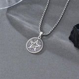 Sterling Silver Triple Moon Goddess Tetragrammaton Lilith Hecate  Pagan Wiccan Amulet Pendant Necklace