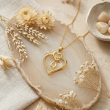 Heart Initial A-Z Pendant Necklace for 14K Gold Plated Women Initials Jewelry Gifts