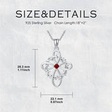 Sterling Silver 12 Birthstones Twisted Cross Necklace for Women