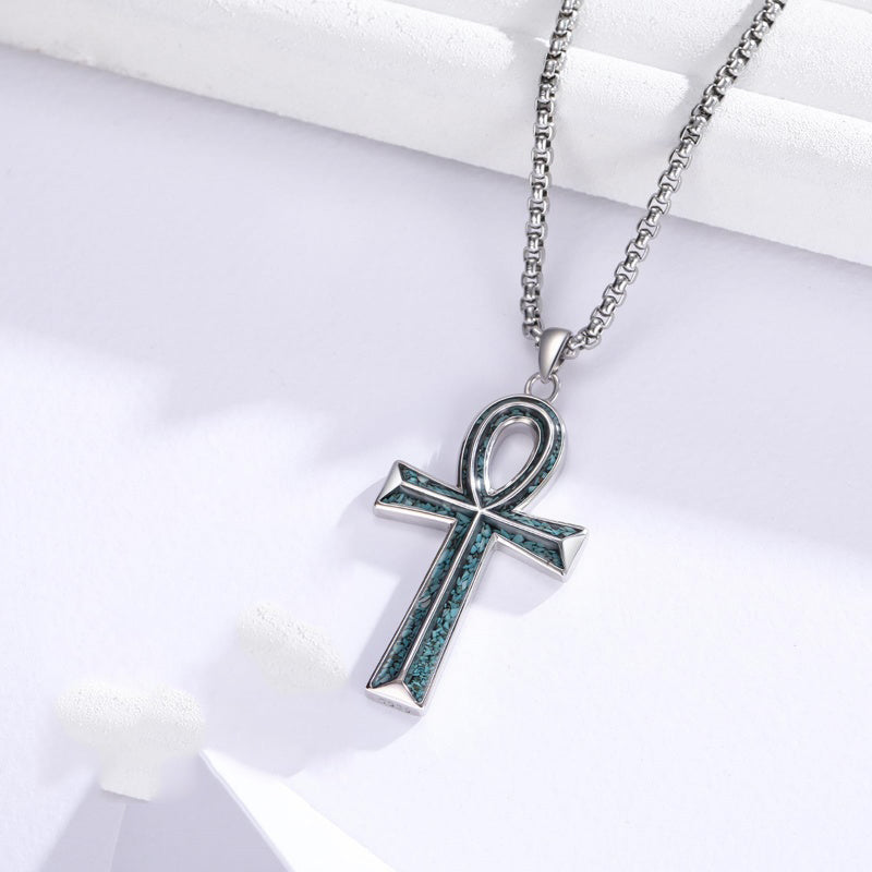 14K Gold Plated Cross Pendant Necklace Protection Jewelry Religious Gift
