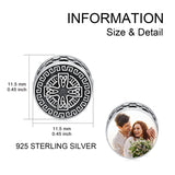 Sterling Silver Personalized Photo Celtic knot Cross Bead Charm