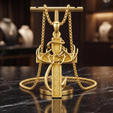 14K Gold Plated Cross Pendant Necklace for Men Religious Jewelry Christian Gift