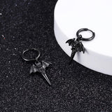 Sterling Silver Feather Arrow  Skull Spider Bat Scorpion Hoop Earrings Halloween Christmas Gift