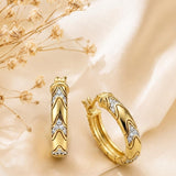 14K Gold Plated Hoop Earrings Jewelry Gift for Birthday Anniversary Mother's Day