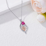 14K Gold Plated Birthstone Heart Infinity Necklace Mother's Day  Gift