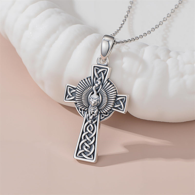 Sterling Silver Medusa Goddess Hand & Heart Ma’at Goddess Nefertiti Goddess Religious Pendant Necklace