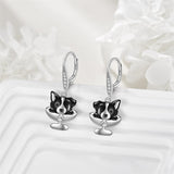 925 Sterling Silver Dog Cup Earrings Cute Earrings for Women