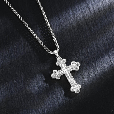 14K Gold Plated Cross Pendant Necklace Protection Jewelry Religious Gift