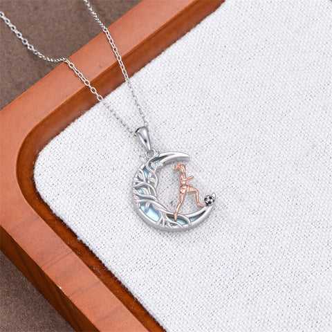 Sterling SIlver Runner Volleyball Tennis Basketball Soccer Inspirational Pendant  Necklace for Women