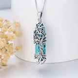 Sterling Silver Amulet Tree of Life Pendant Necklace