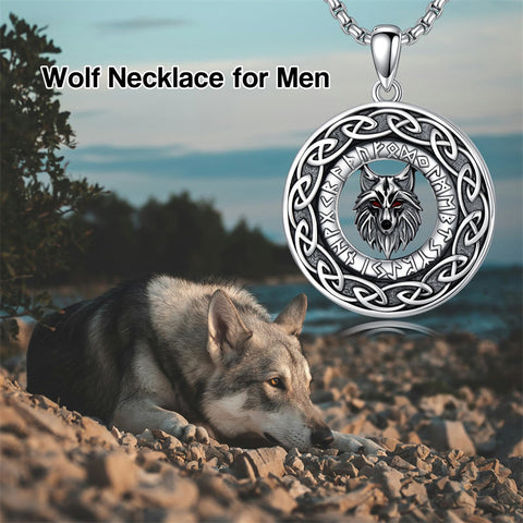 Sterling Silver Oxidized Tiger Wolf Lion Leopard Pendant Necklace for Men