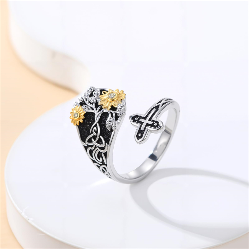 Sterling Silver Vintage Bee Butterfly Dragonfly Hummingbird Tree of Life Sunflower Spoon Rings