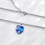 Sterling Silver Crystal Guardian Angel Caduceus Pendant Necklace