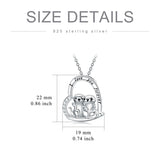 Sterling Silver Koala Raccoon Fox Otter Pendant   Necklace