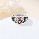 Sterling Silver Heart 10K 14K 18K Gold Personalized Photo High School College Graduation Ring