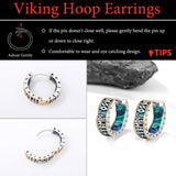 14K Gold Plated  Viking Hoop Earrings
