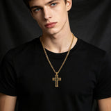 14K Gold  Plated Cross Necklace Simple Religious Jewelry Gift