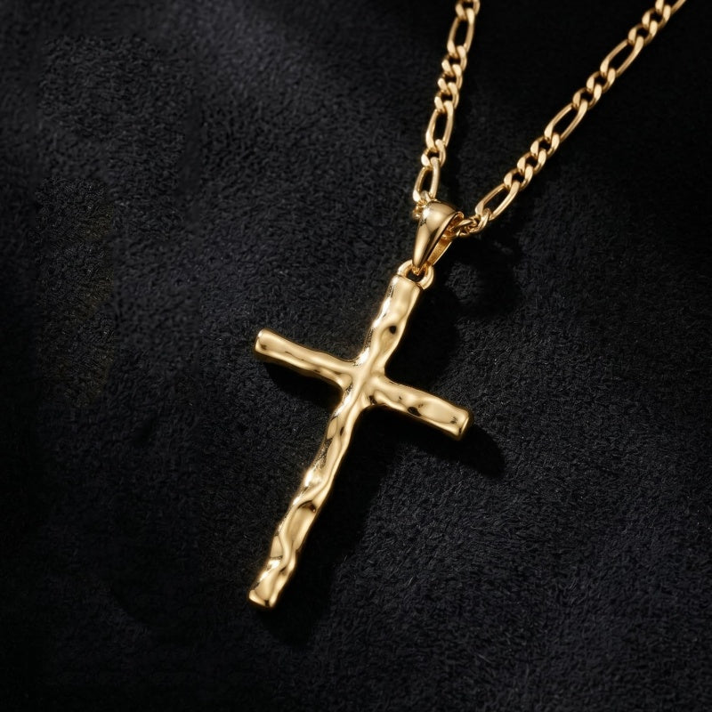 14K Gold Plated Cross Pendant necklace