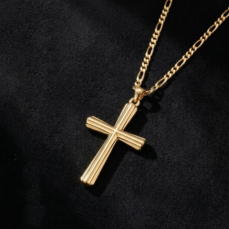 14K Gold Plated Cross Pendant necklace