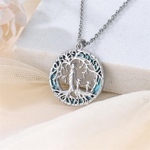 Sterling Silver Tree of Life Necklace Mother Daughter Mother Son Pendant Necklace Gift for Mother's Day Christmas
