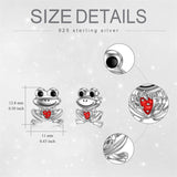 925 Sterling Silver Frog Stud Earrings