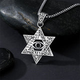 Sterling Silver Star of David Chai Cross Evil Eye Lion of Judah Menorah Tree of Life Protection Pendant Necklace