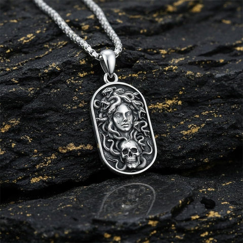 Sterling Silver Memento Mori Tree of Life Anubis Pendant Viking Amulet   Protection Pendant Necklace Egyptian Jewelry