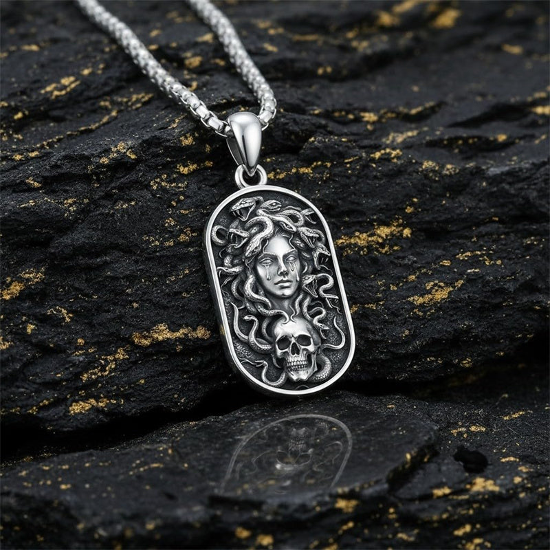 Sterling Silver Memento Mori Tree of Life Anubis Pendant Viking Amulet   Protection Pendant Necklace Egyptian Jewelry