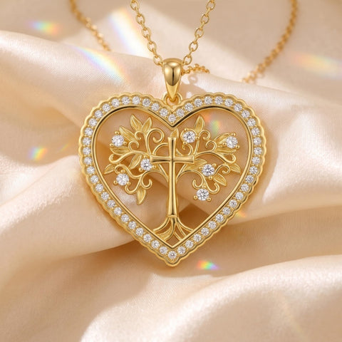 14K Gold Plated  Tree of Life Pendant Necklace for Women
