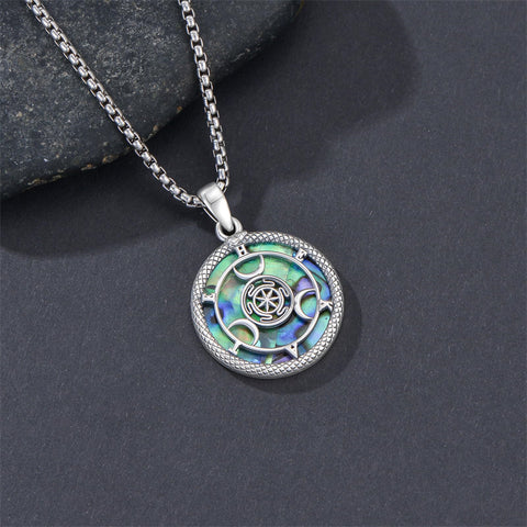 Sterling Silver Triple Moon Goddess Tetragrammaton Lilith Hecate  Pagan Wiccan Amulet Pendant Necklace