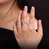 Sterling Silver Turquoise Adjustable  Rings for Women
