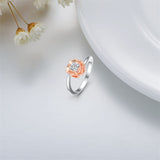 Sterling Silver Personalized Engraved Moissanite Engagement Wedding Anniversary Ring