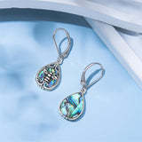 Sterling Silver Abalone Shell Filigree Dragonfly Butterfly Bee Hummingbird Leverback Earrings