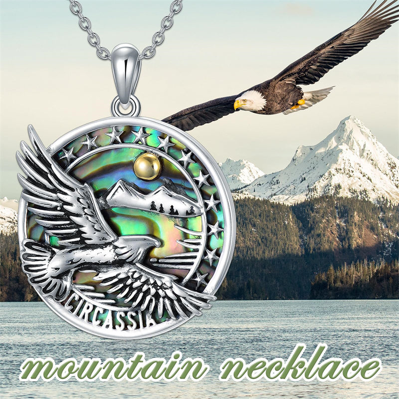 Sterling Silver Blue Jay Eagle Phoenix Owl Pendant Necklace for Women