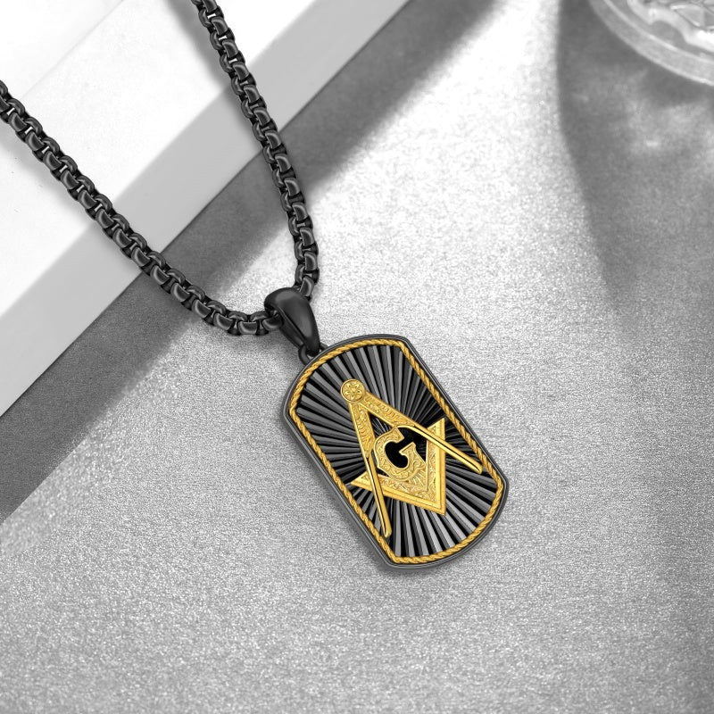 14K Gold Plated Masonic Cross Compass St Michael St Christopher Santa Muerte Star of David Pendant Necklace