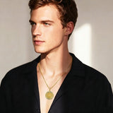 14K Gold Plated Patron Saint Necklace Saint Medal Catholic Amulet Jewelry