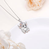 Highland Cow Gifts Highland Cow Necklce 925 Sterling Silver Cute Cow Necklace Highland Cow Jewelry Gift for Women