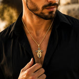 14K Gold Plated Wooden Cross Pendant Necklace Christian Catholic Jewelry Religious Gift