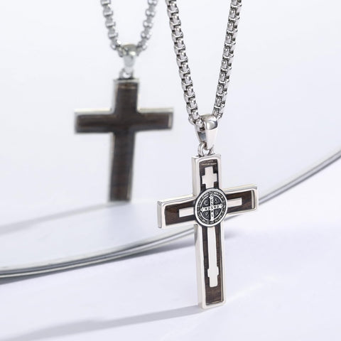 14K Gold Plated Cross Pendant Necklace Protection Jewelry Religious Gift